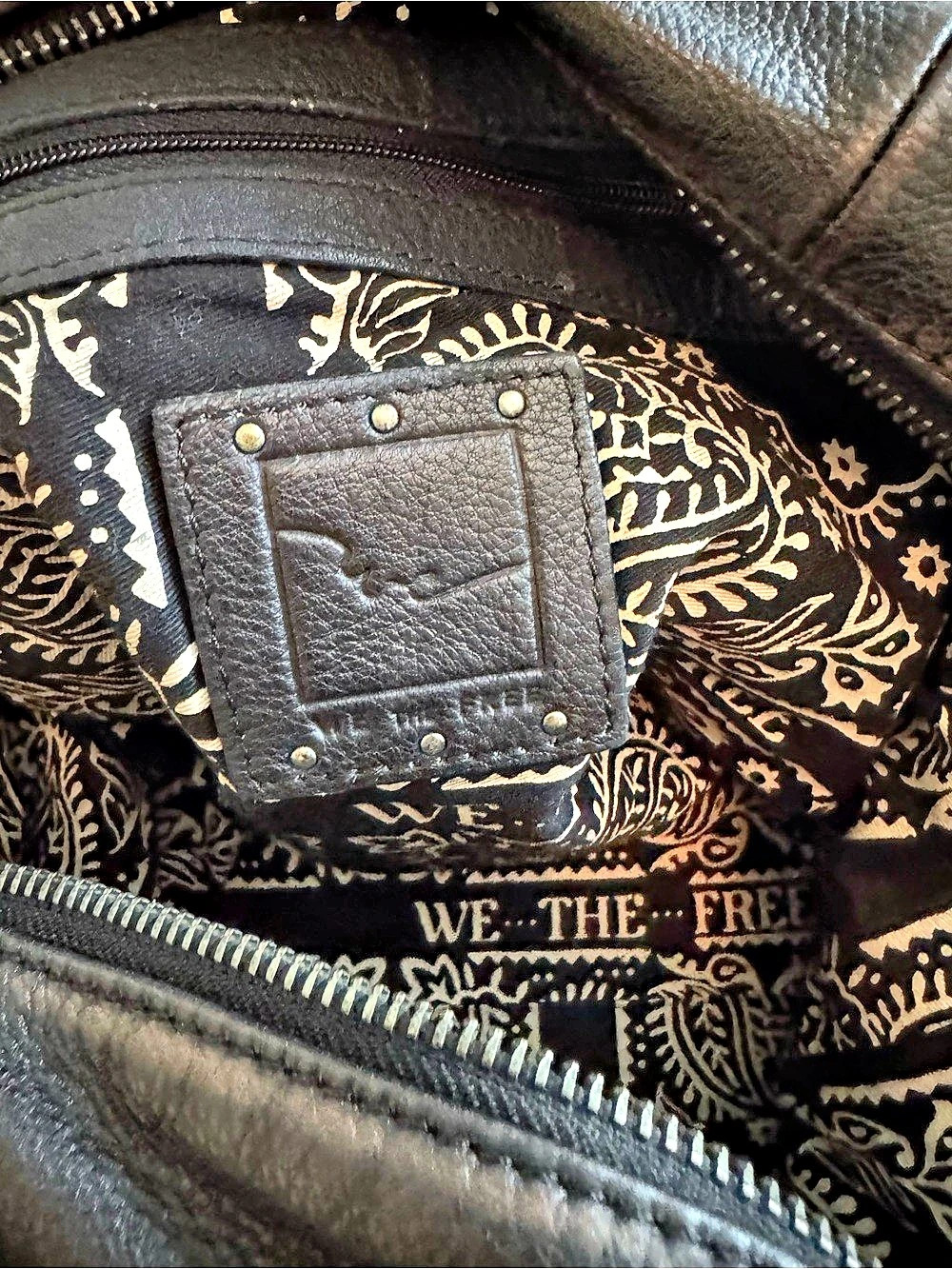 Free People We The Free Asher Tote Black Shoulder Bag - Picture 7 of 7